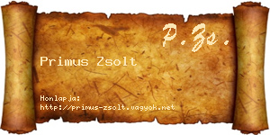 Primus Zsolt névjegykártya