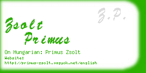 zsolt primus business card